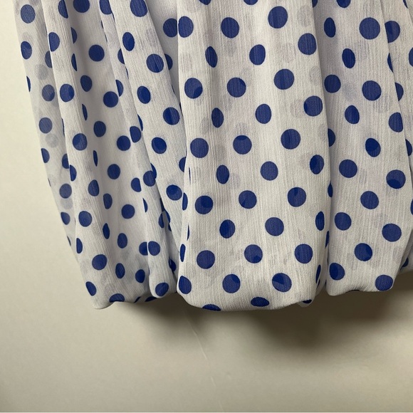 BLUSH BY US ANGELS. SIZE 14 GIRLS DRESS. WHITE WITH PURPLE DOTS. - Picture 8 of 9